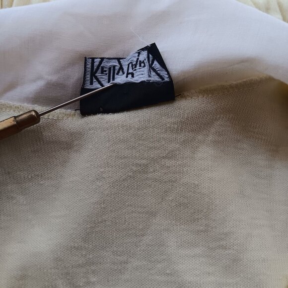 Medium True Vintage Embroidered Collar Drawstring Waist Kelly Park Top Blouse - Picture 9 of 9